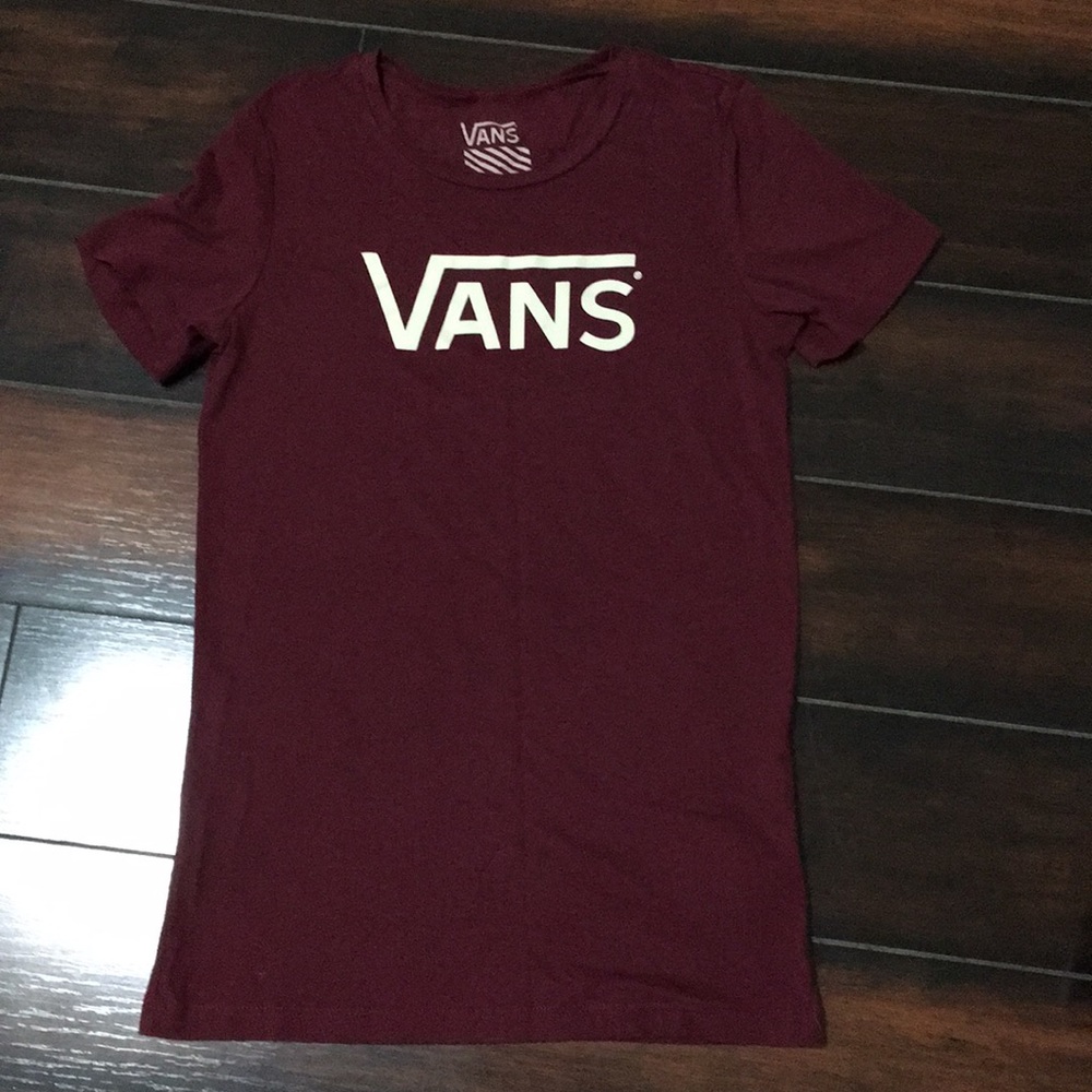 Burgundy Vans T-shirt